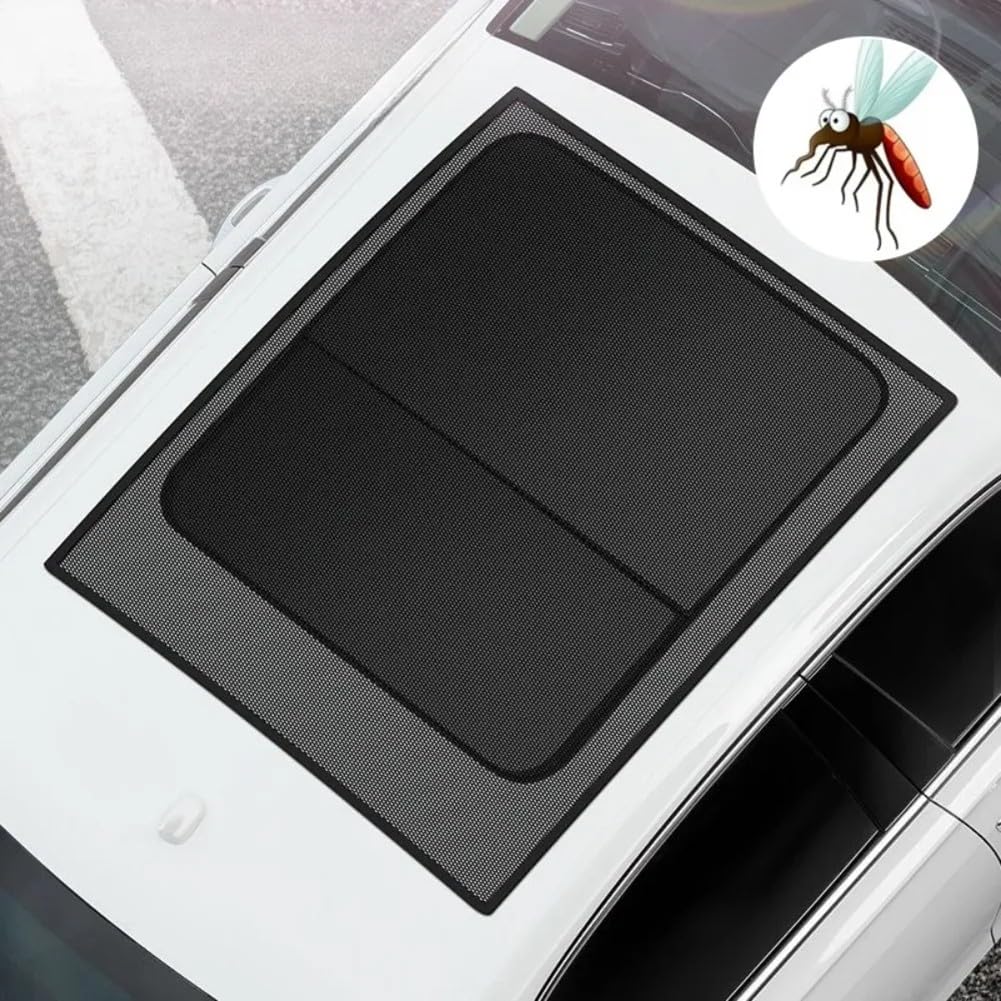 Rete parasole per tetto apribile per auto, rete traspirante, anti-insetti, copertura isolante termica per auto, camion, SUV, riduzione dell'abbagliamento, protezione per la privacy, 95 x