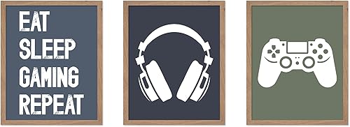 Miniatura 24 de Poster Master Póster para videojuegos de 6 piezas, diseño de consola retro, decoración colorida de sala de juegos o habitación de niño adolescente,