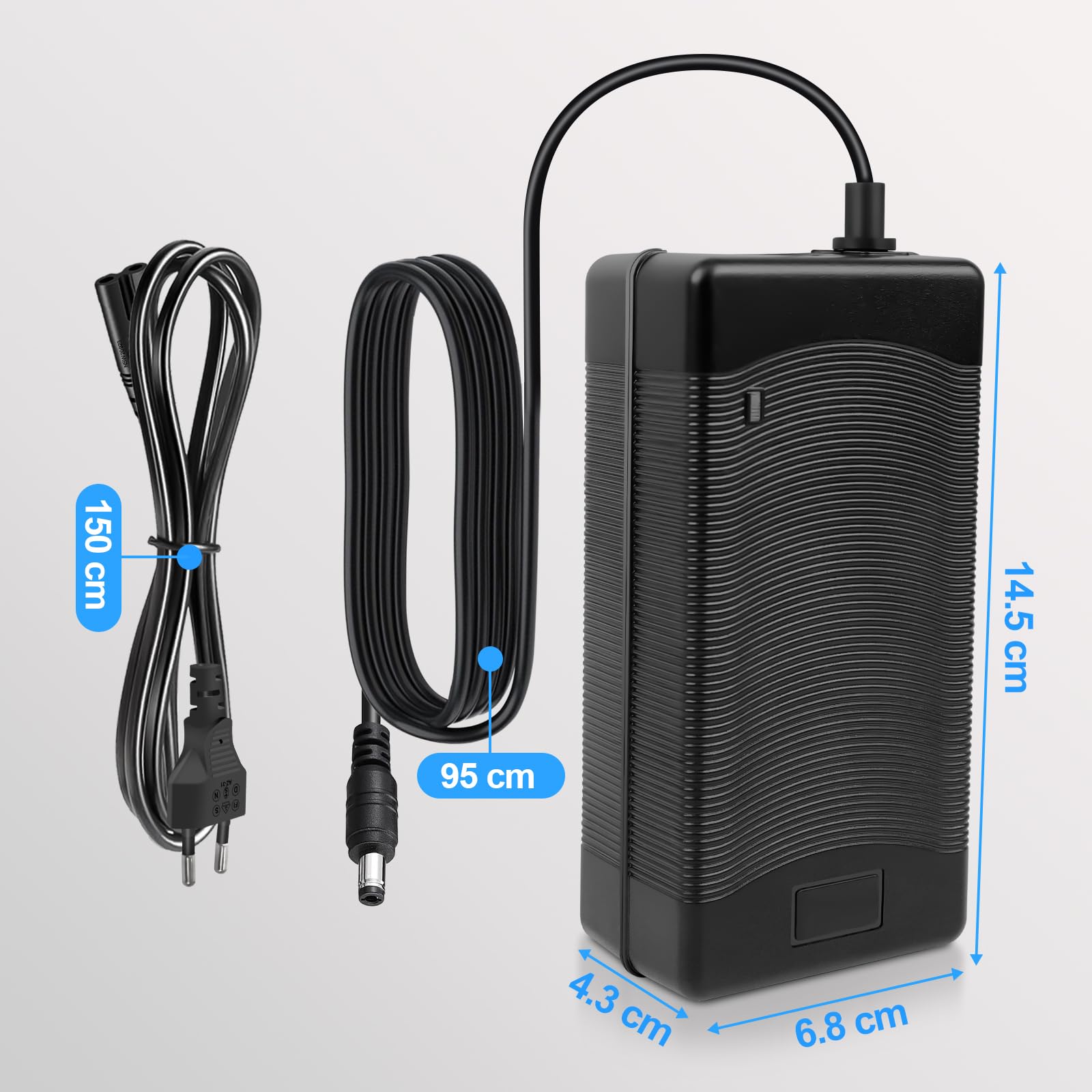 54,6V 2A Caricabatterie per KUGOO G2 PRO, Kugoo G1, Soflow SO4 Pro, VMAX VX2 PRO/ST Monopattino Elettrico Cyrusher XF690 Maxs, Bird Bici Elettrica Alimentatore 48 V CA Universale