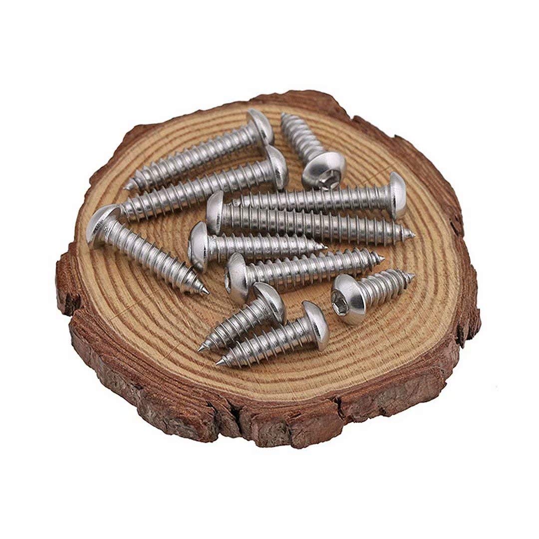 BOZONLI M4 Self Tapping Screws Wood Screws Pan Head Socket Cap Screws, M4×20mm,20 pcs