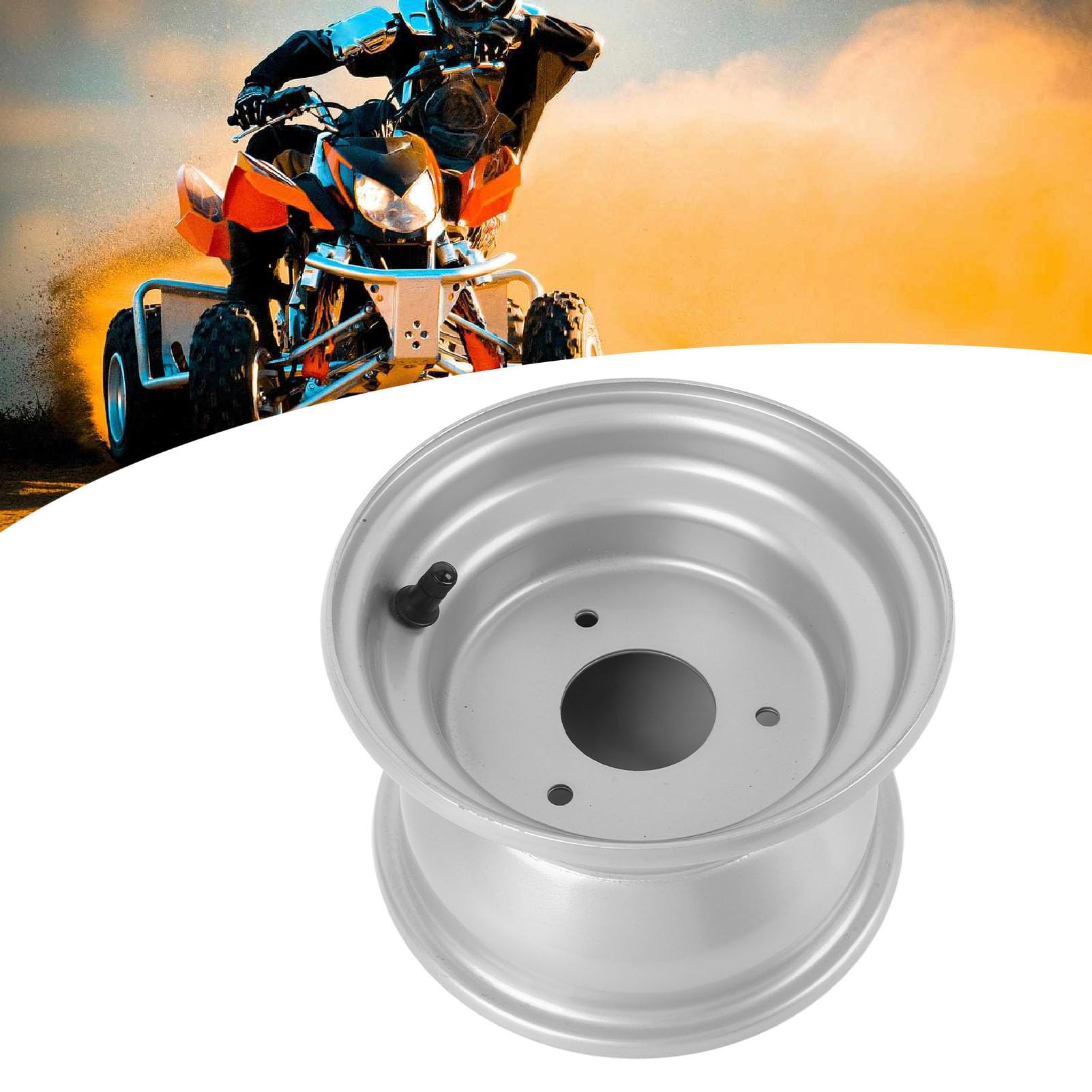 Aramox Jante de Roue ATV 7 Pouces, Alliage en Aluminium, 3 Trous, 16x8,00-7, pour Go Kart, Quad, Bike Dirt