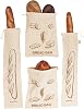 Reusable Bread Bags for Homemade Bread - 100% Organic Linen - 2 Large and 2 Extra Large Reusable Cloth Storage Bags with Drawstring for Sourdough and Baguette - Ideal Gift for Bakers