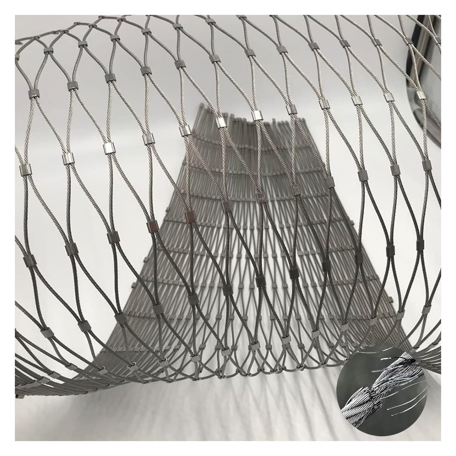 Filet de sécurité pour balcon en corde d'acier inoxydable durable