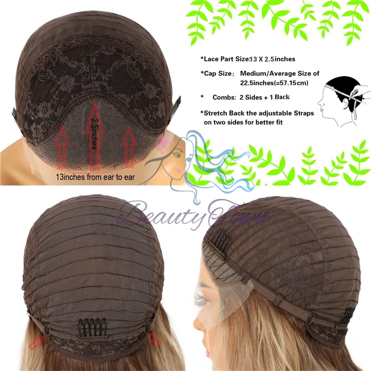 INPETS Synthetische Lace Front Perücken,Rosa Farbe Natürliche Wasserwelle Lace Front Perücke Für Frauen Hitzebeständige Faser Cosplay Make Up Hochzeit Party Perücken,18 inch