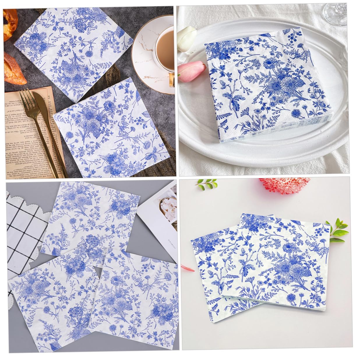 200piezas Servilletas De Papel Elegantes y Diseño Chic Para Fiestas Banquetes y Restaurantes Patrones Decorativos