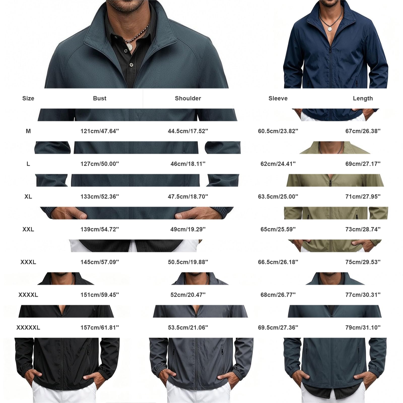 Veste Homme Col Rabattable Multi‑Poches VêTement Homme Mi‑Saison