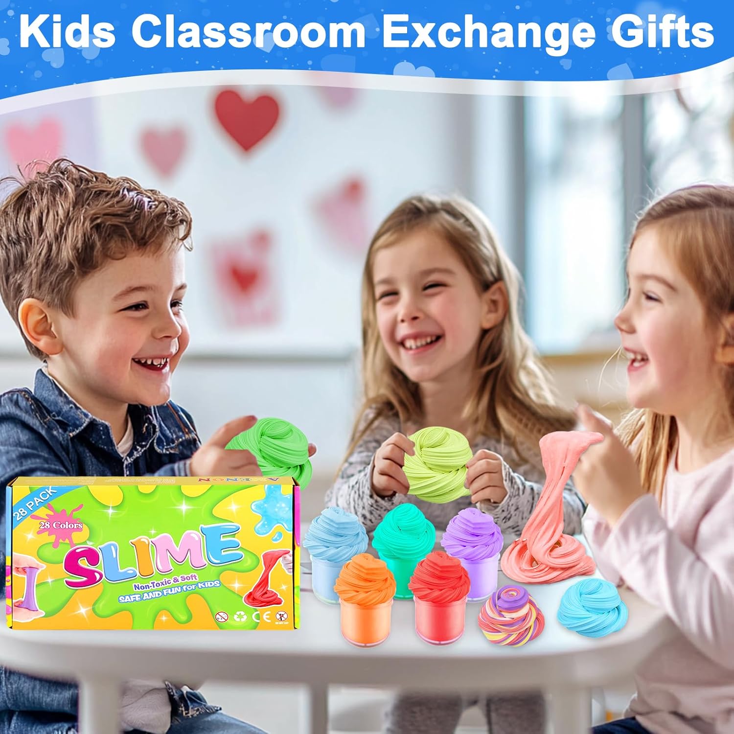 24 Pack Butter Slime Toys, Birthday Gifts for Kids Girls Boys 24 Soft and Stretchy Slime, Stress Relief Toys Classroom Exchange Gifts, School Game Prizes Party Favor