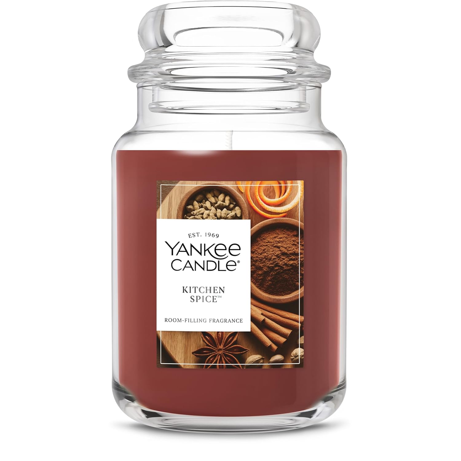 Yankee Candle Kitchen Spice Holiday Scented Candle - 22oz Large Jar, 150 Hour Burn Time, Perfect Gift