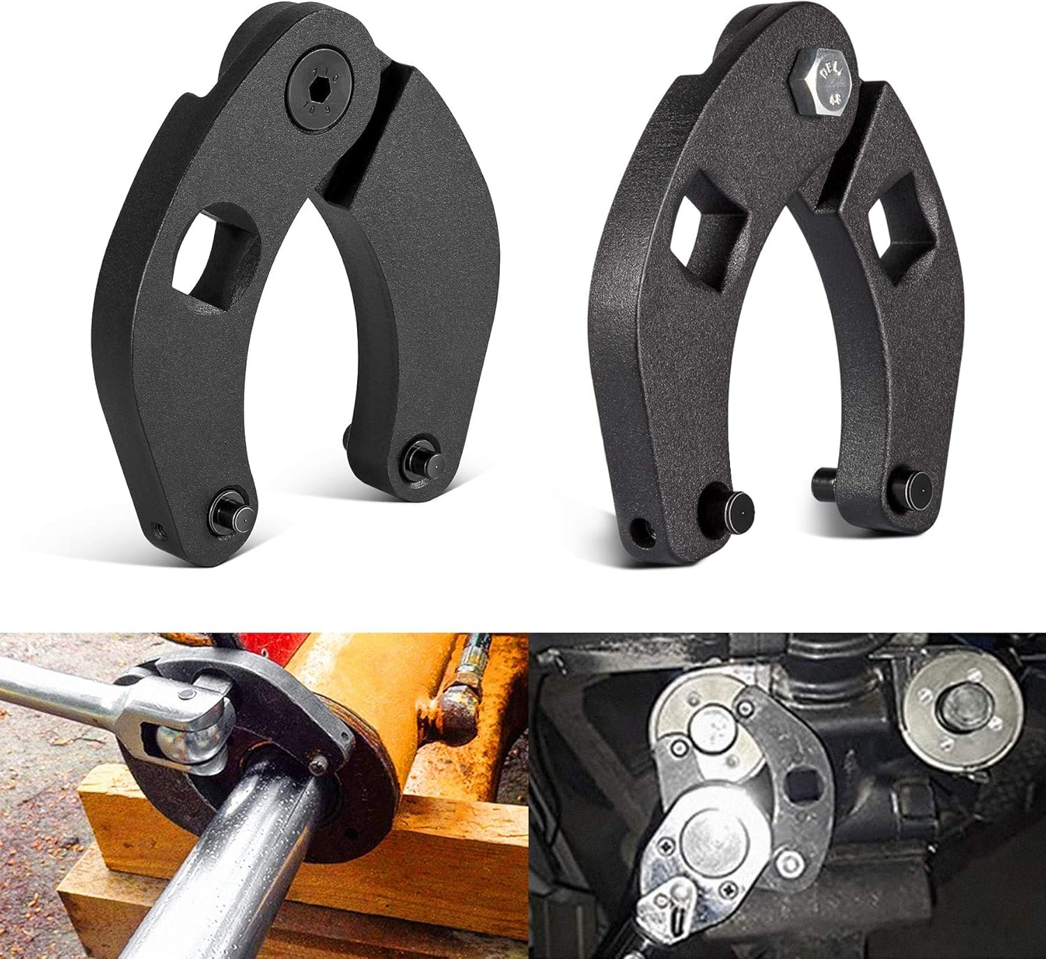 Set di 2 Chiavi Regolabili per Cilindro Idraulico 1266 7463, Attrezzo per Dado a Ghiandola Grande e Piccolo 1-6 Pollici, per Macchine Agricole e Cantieri