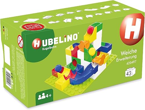 Hubelino Juego de acción Switch – The Original – Juego de 43 piezas compatible con canicas Duplo – Fabricado en Alemania