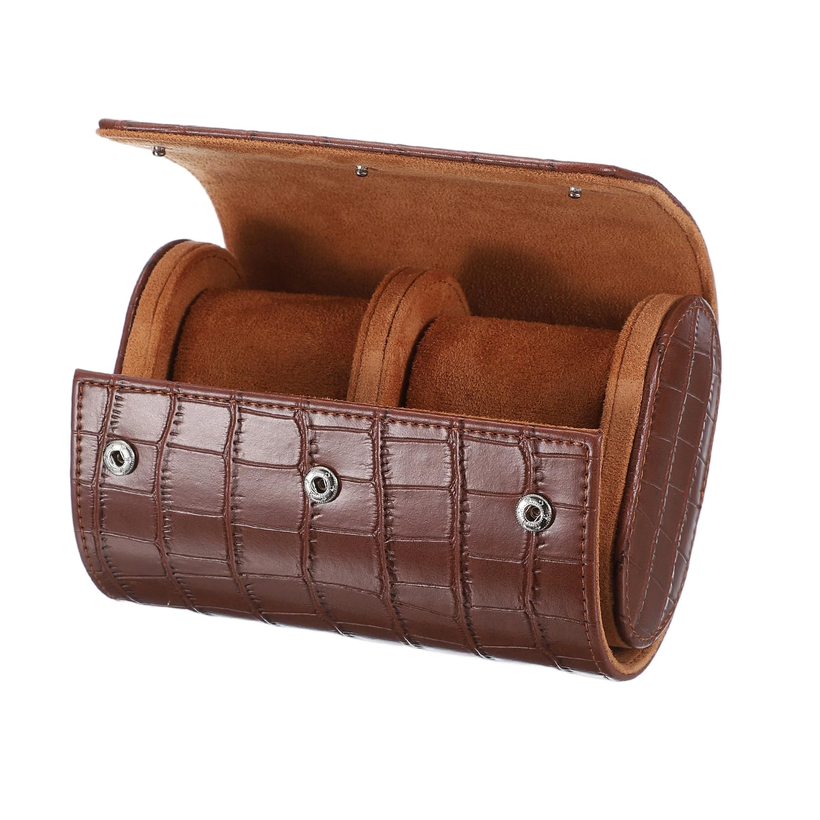 Étui de voyage à roulettes pour montres Sourcing Map, 2 emplacements, en cuir portable, pour hommes et femmes. Organisateur de rangement avec coussin amovible, idéal pour les voyages et la présentat
