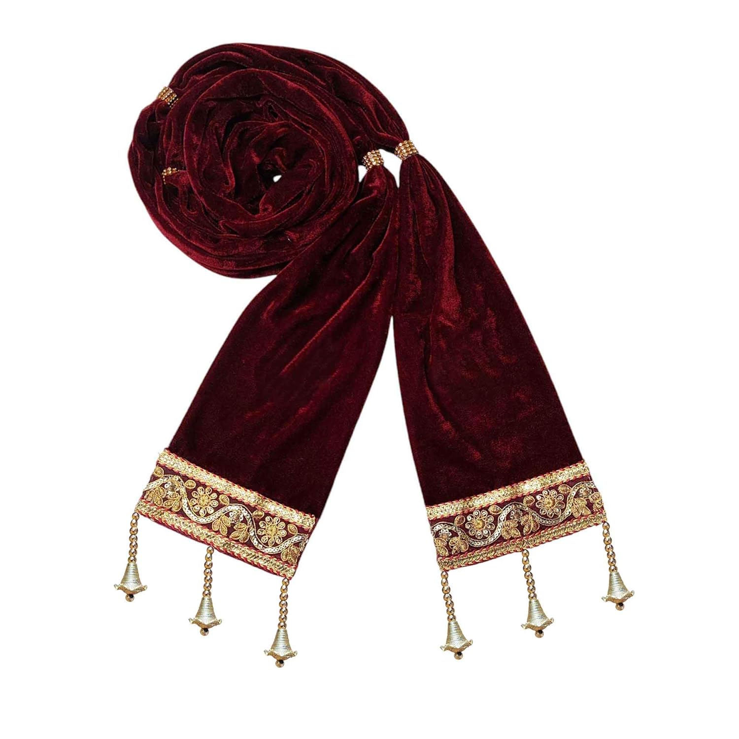 KRYPMAX Men’s Solid Velvet Dupatta (PCN-002-001_Maroon_2.5 Mtr) KRYPMAX Men’s Solid Velvet Dupatta (PCN-002-001_Maroon_2.5 Mtr)