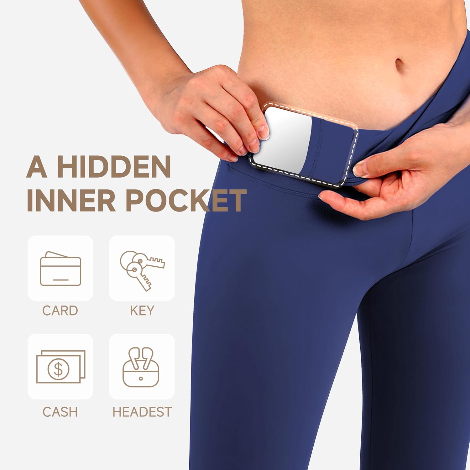 Buttery Soft High Waist Yoga Pants for Women - Tummy Control Workout Leggings with Pockets, Squat Proof Gym Running Athletic - Image 5