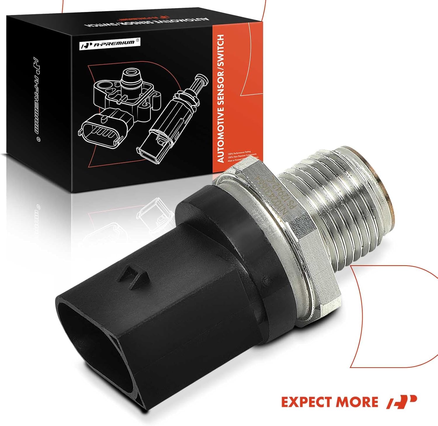 A-Premium Fuel Rail Pressure Sensor [3 Pins] Compatible with Dodge RAM 1500, SPRINTER 2500 3500 & Mercedes-Benz C220/C30 CDI, E 200/E270 CDI, SPRINTER, G270 G400 CDI, ML270/ML400 CDI, V200/V220 CDI