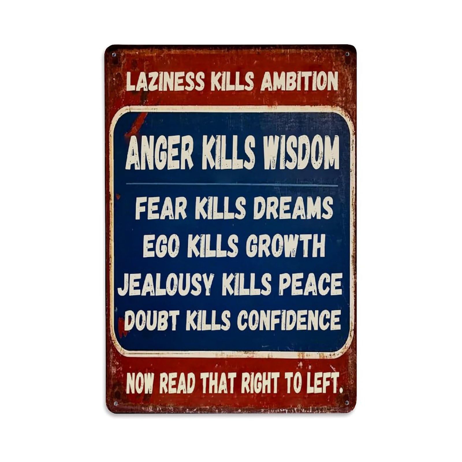 Jdfenggu Vintage Inspirational Quote Metal Sign Design_1 Retro Metal Tin Sign, Metal Poster For Bar, Home, Man Cave, Kitchen, Laundry Room Art Decor 8X12 Inch