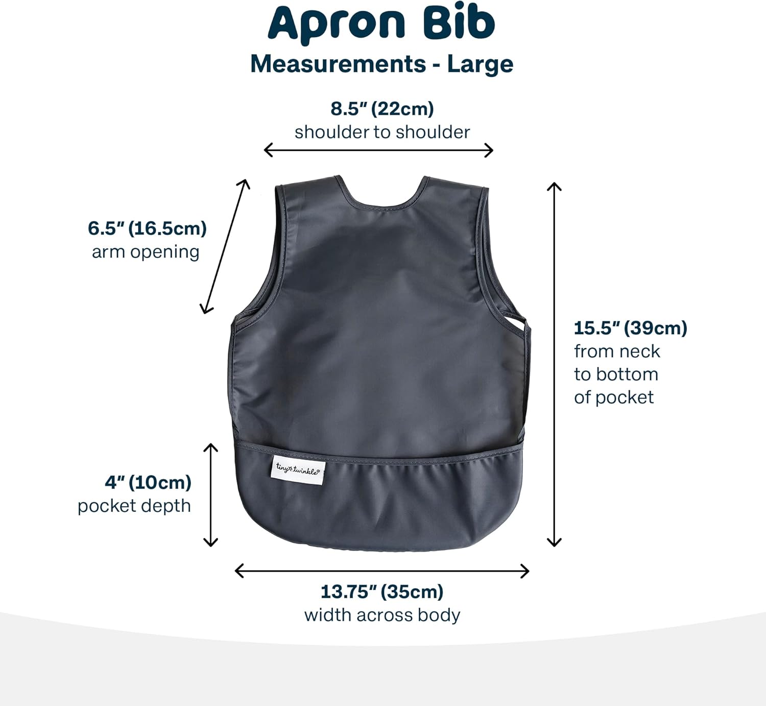 Small Sage and Charcoal Recycled Plastic Toddler Bib Set