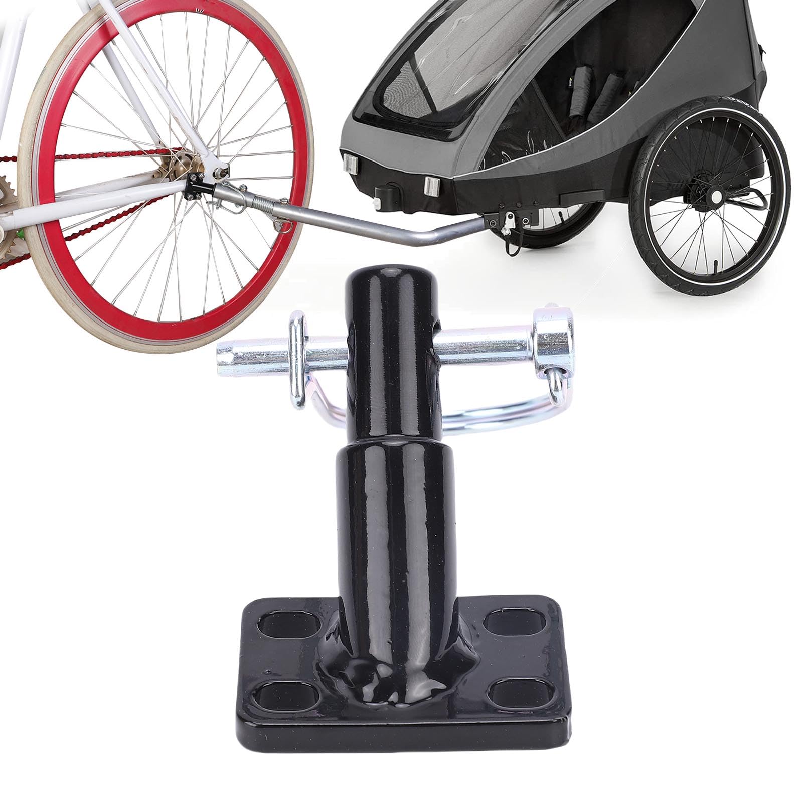 RiToEasysports Trailer Bike Hitch, Accoppiatore di Rimorchi per Bici Rilascio Rapidamente Attacco Adattatore in Lega in Acciaio con Bloccaggio Innovativo per Bambini Cargos Pet Rimorchi