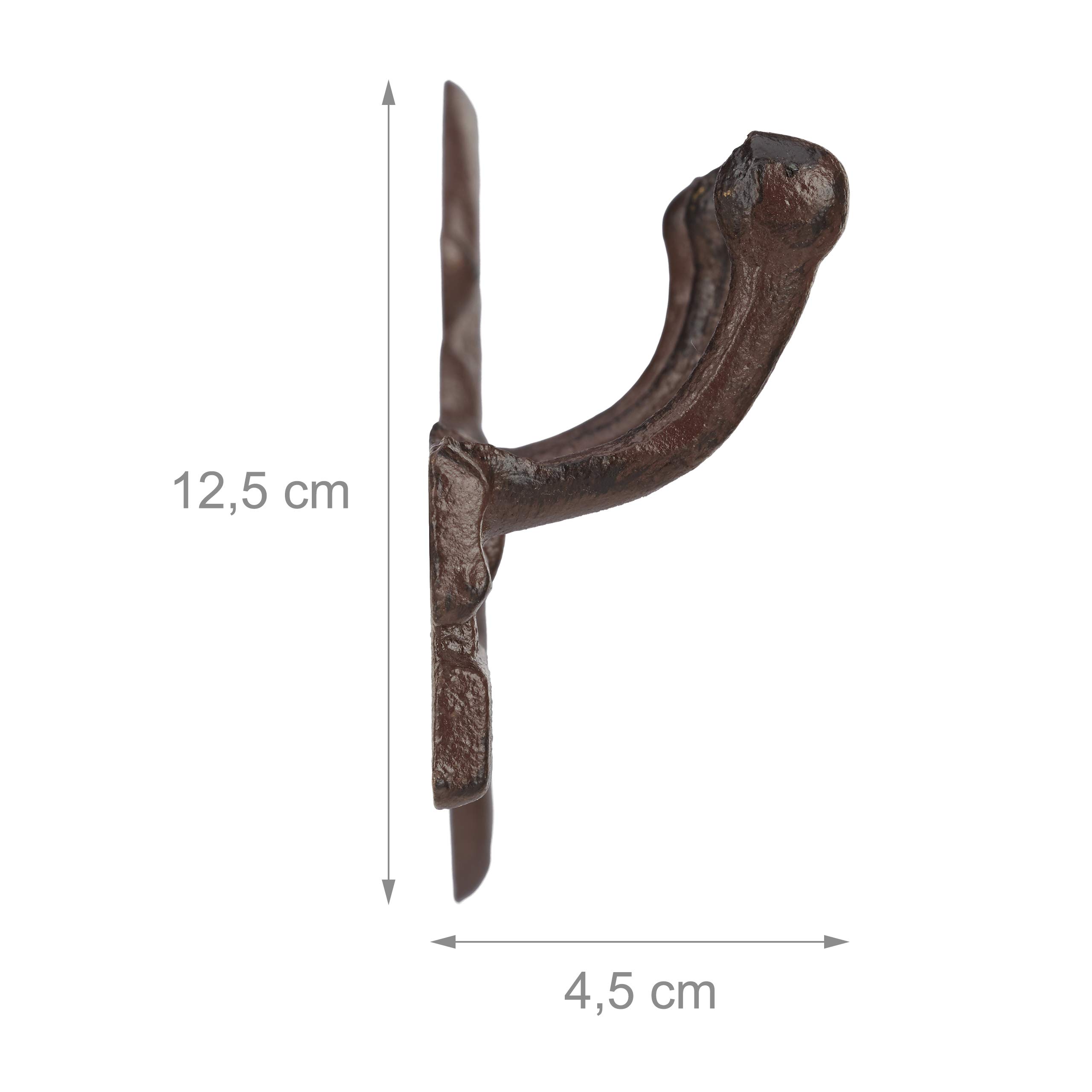 Portachiavi Shabby Relaxdays Portachiavi Da Muro In Ghisa, A Forma