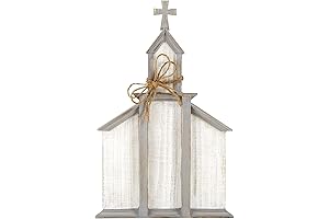 Creative Brands Faithworks Rustic-Style Church Wooden Wall Art