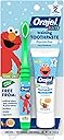 Orajel Elmo Fluoride-Free Tooth & Gum Cleanser with Toothbrush, Combo Pack, Banana Apple Flavored Non-Fluoride, 2 Piece Set