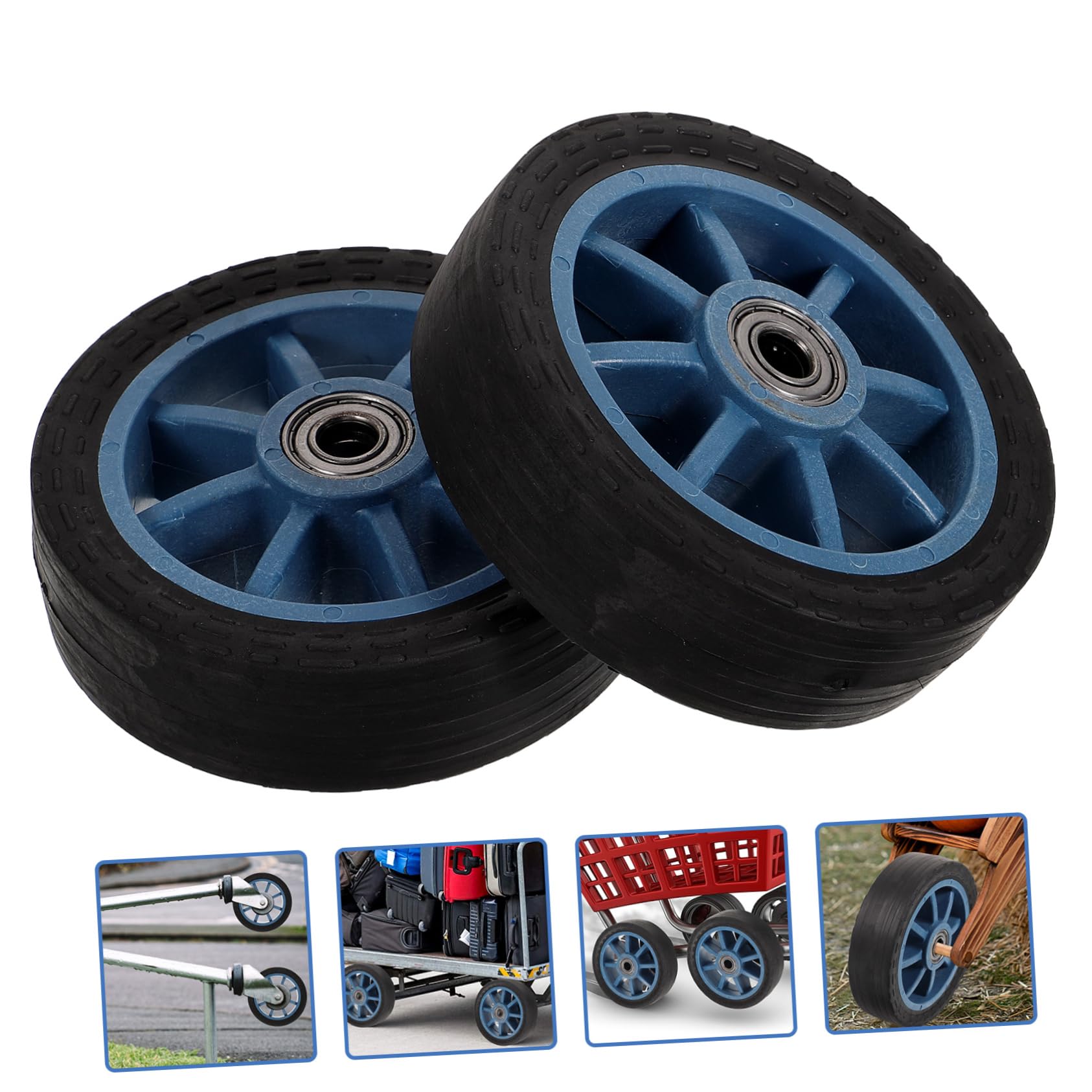 TOYANDONA Roues en Pvc Accessoires Amovibles et Faciles à Utiliser Lot de 2 pour Chariot et Fauteuil Roulant pour Remplacement et Mobilité
