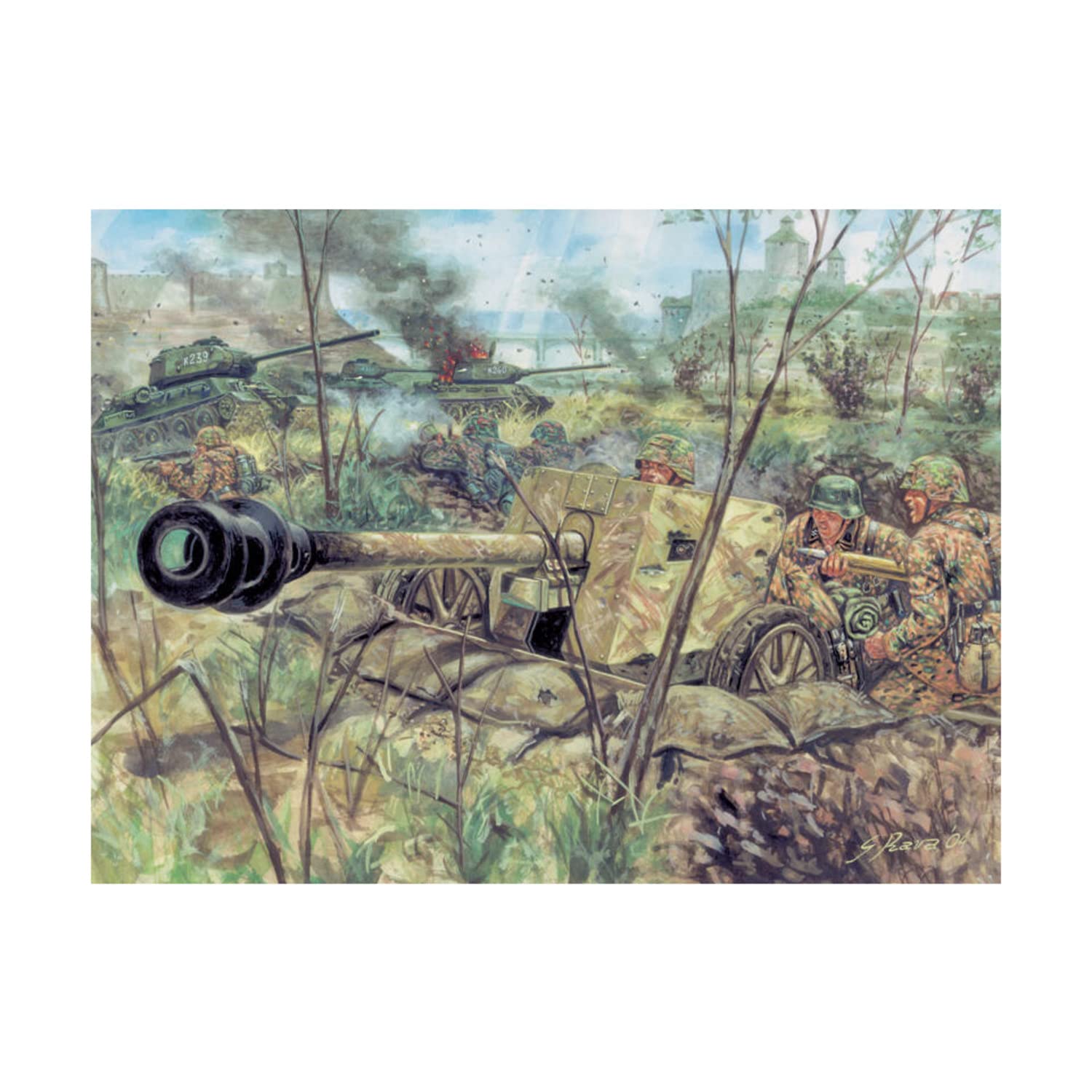ITALERI The Hobby Company 510006096 – 1: 72 WWII German Anti-Tank Gun PAK 40