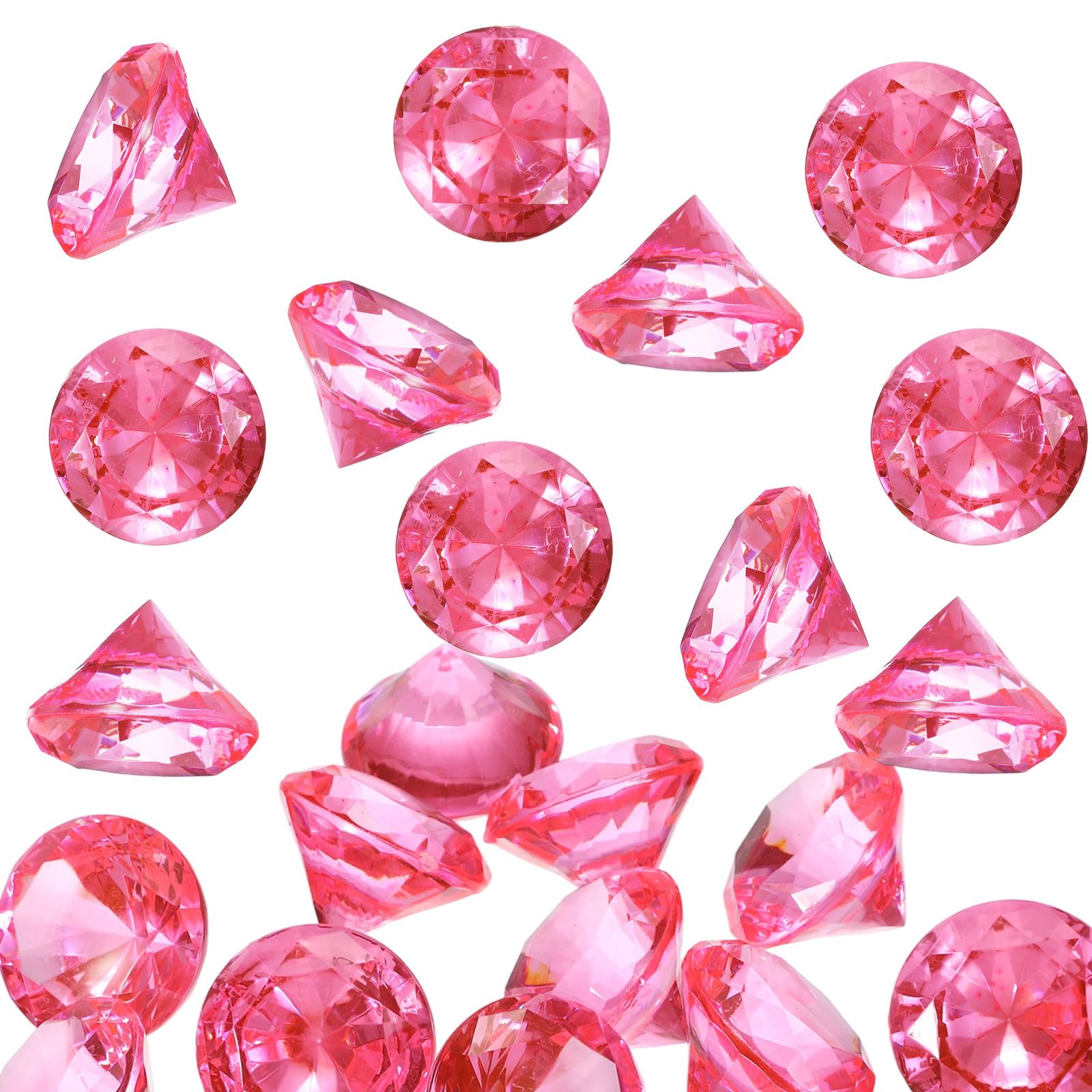 Fausses pierres précieuses rouges acrylique 40mm M METERXITY lot de 13 faux diamants pour vase