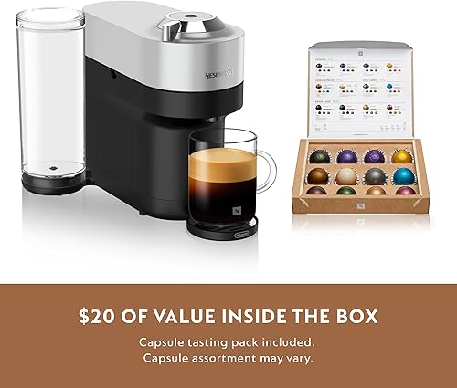 Miniatura 8 de Nespresso Vertuo Pop+ Deluxe de De'Longhi con Aeroccino, Plata