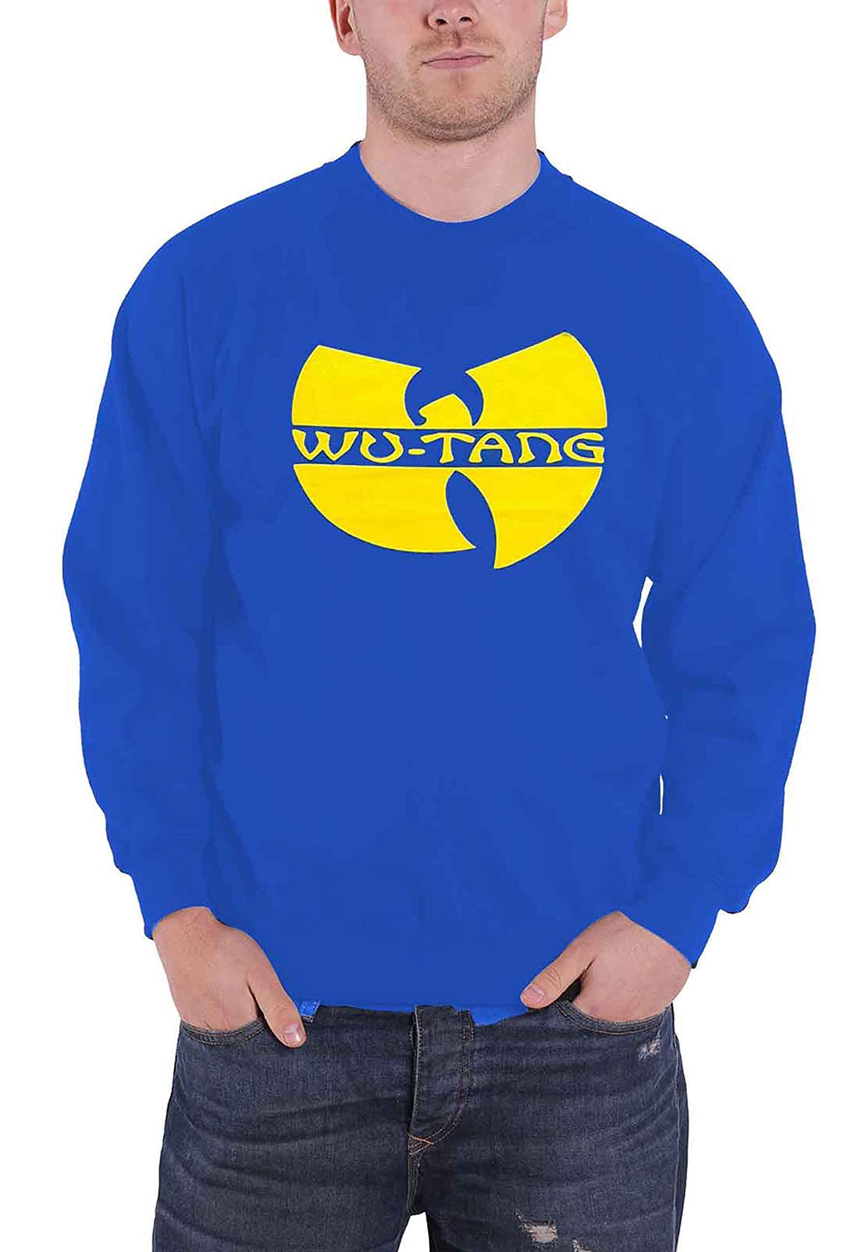 Wu-Tang Clan Unisex Blue Sweatshirt Katana Band Logo Official Xl