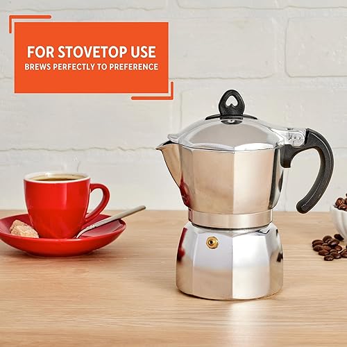 Miniatura 4 de Imusa Cafetera espresso de 6 tazas con perilla en forma de corazón