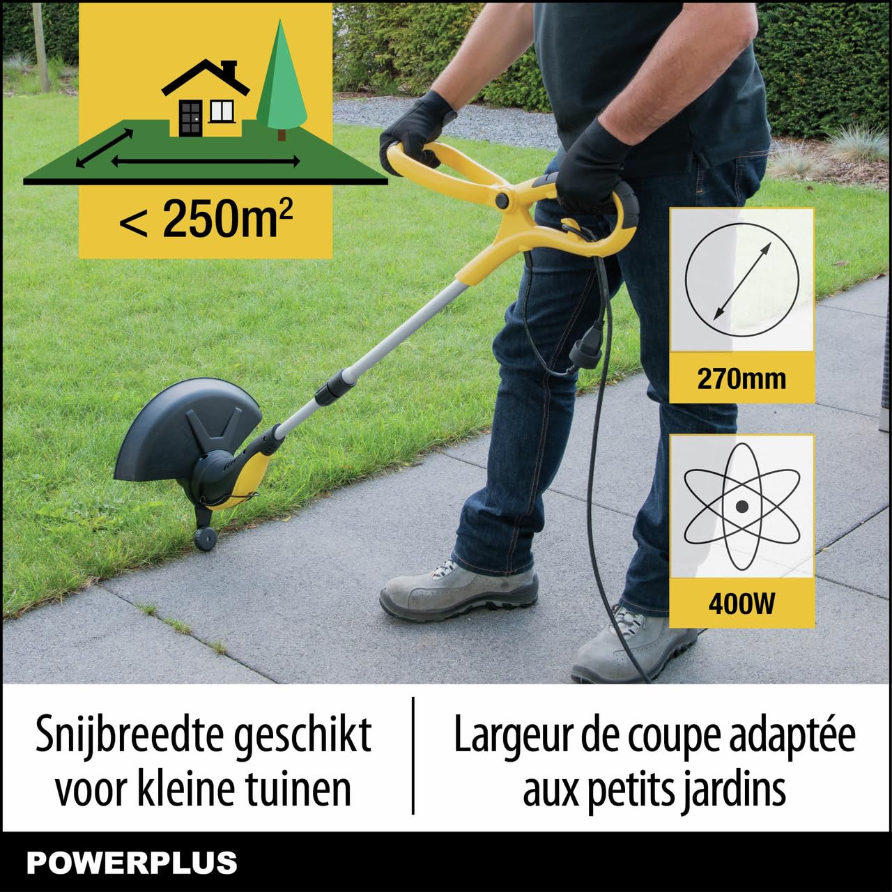 POWERPLUS POWXG30030 - Cortabordes 400w ø270mm
