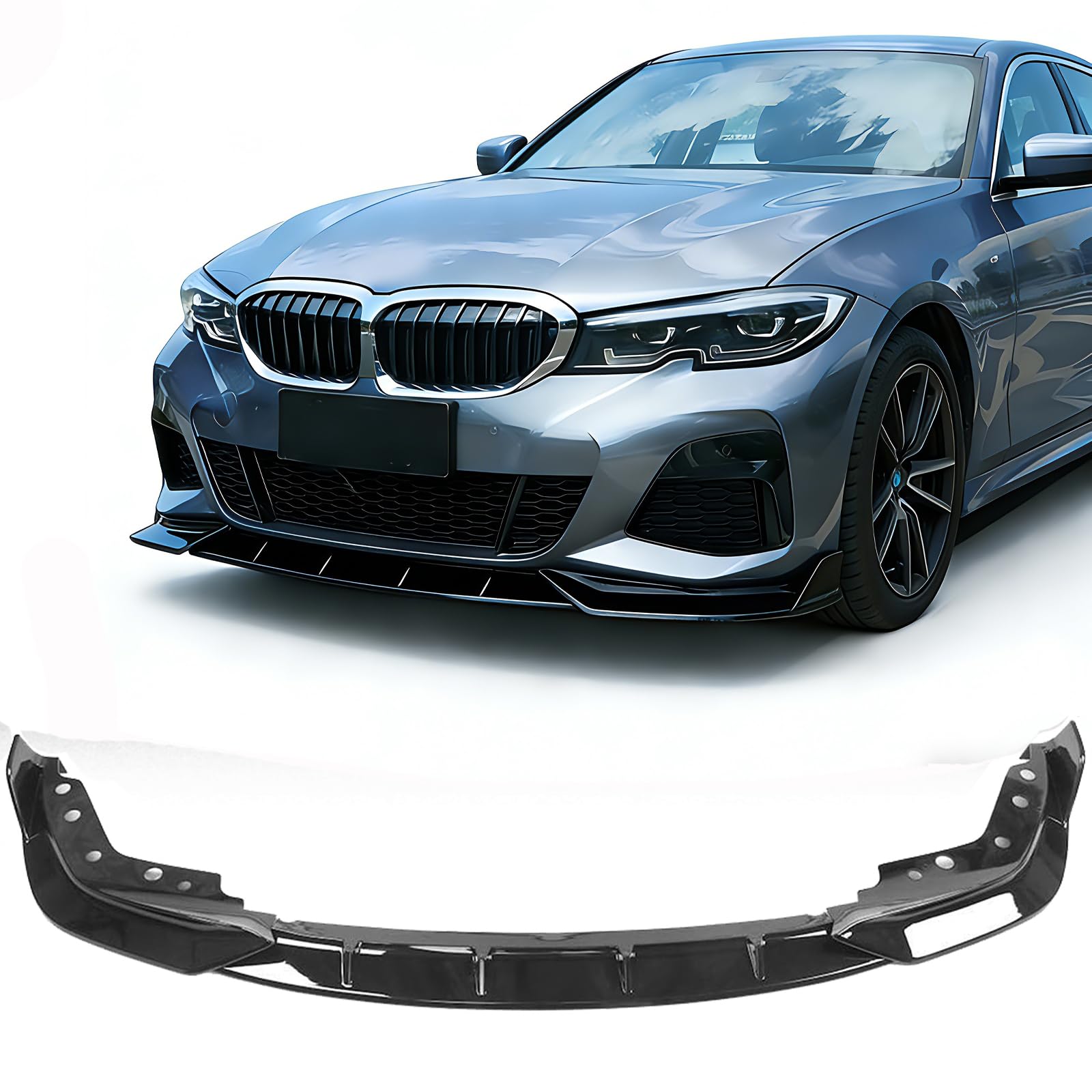 G20 Front Bumper Lip Fit for 2019-2022 Pre-LCI G20 G28 Sedan 330i 330e M340i & xDrive Models M Sport Air Dam Fits Original Factory Front Bumpers