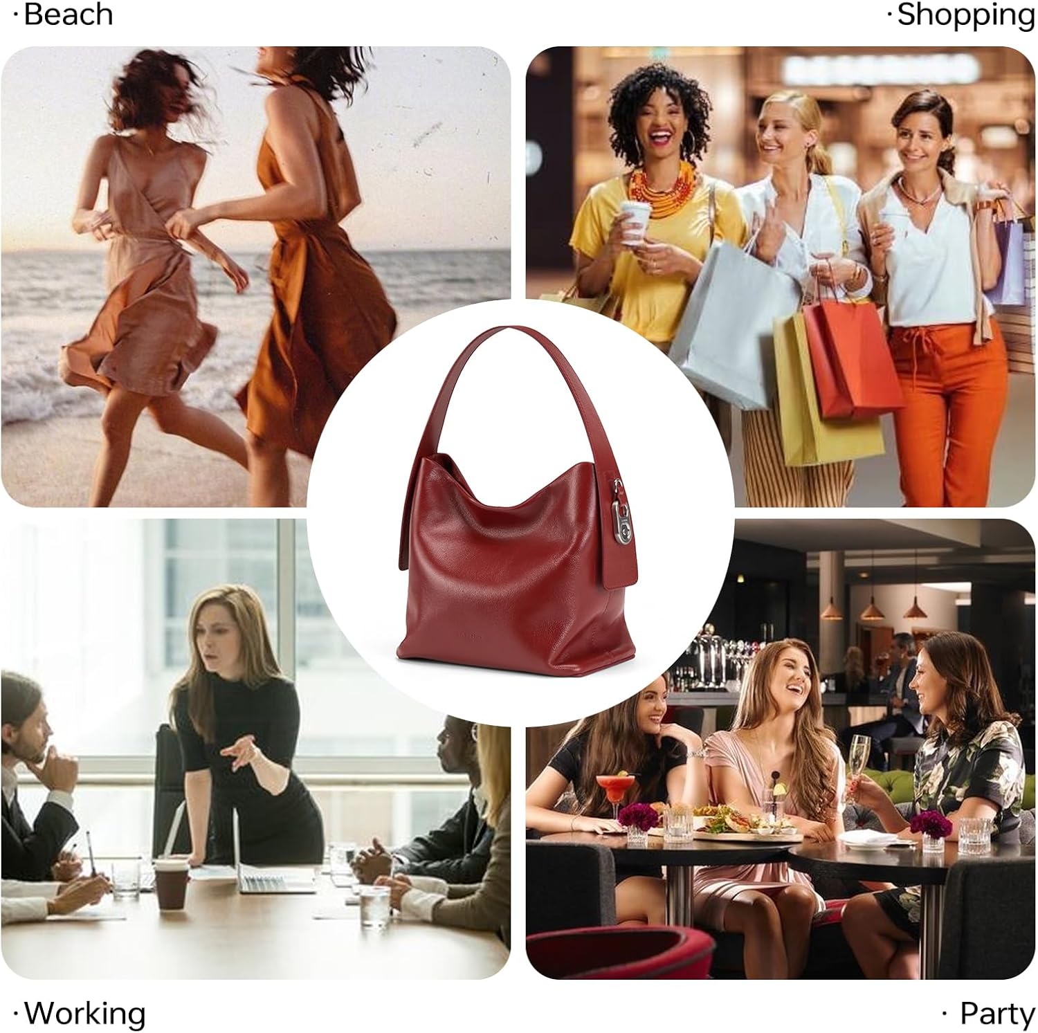 LA FESTIN Small Purse Leather Handbags for Women: Shoulder Crossbody Bag - Handbag with Strap - Image 6