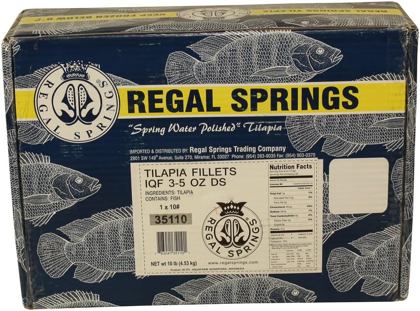 Regal Springs, Tilapia Fillets, 10 lb