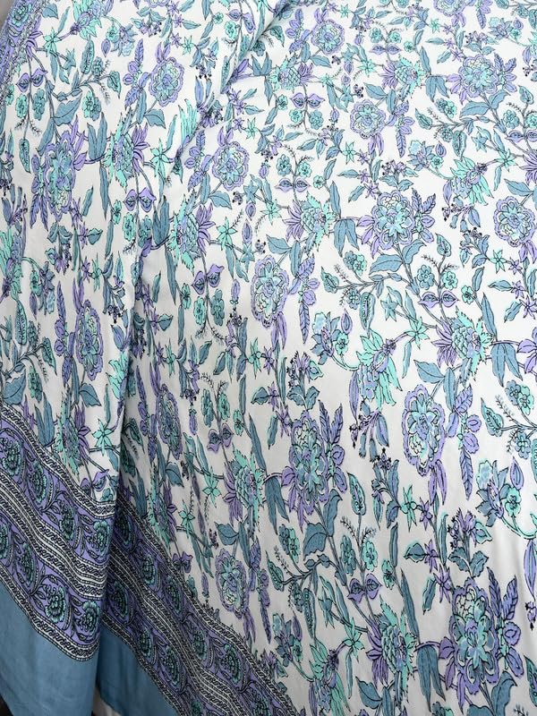 Image of Jaipur Fabric Elegant Floral Cotton Bedsheet with 2 Pillow Covers Bed Sheet Set