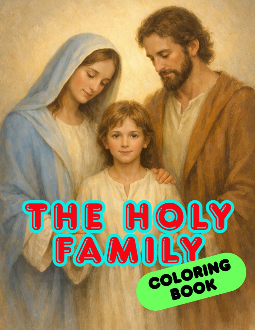 The Holy Family Coloring Book: A Peaceful Christian Coloring Book for Adults Featuring Prayer, Faith, and Daily Life