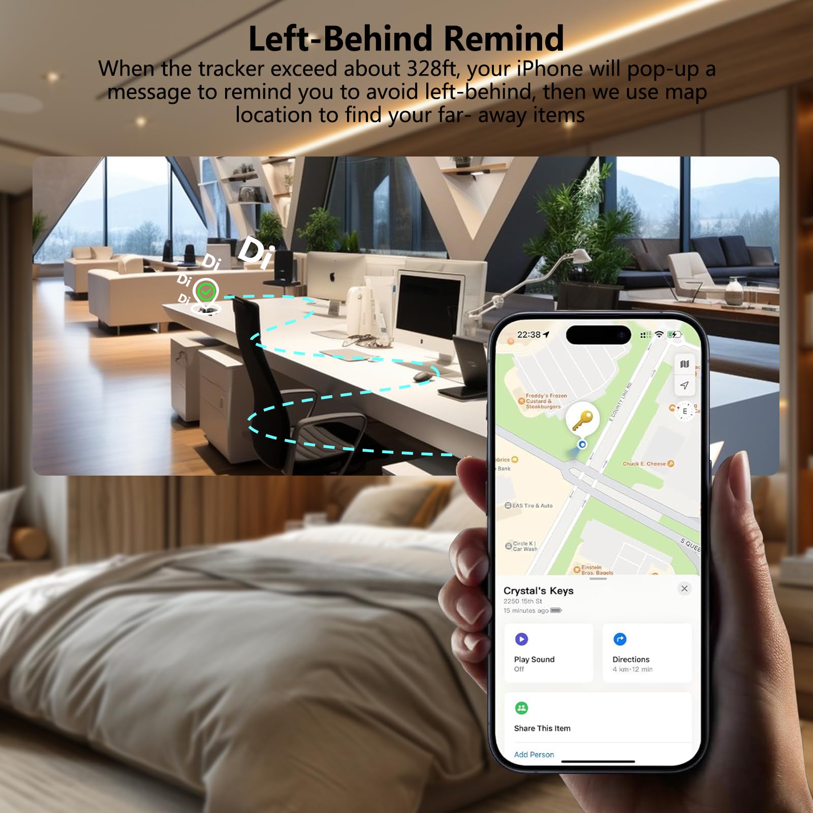 Lot de 2 étuis de suivi GPS pour étiquettes Air Tracker, localisateur de mini clés, sans frais mensuels avec Apple Find My (iOS uniquement), étui Bluetooth anti-perte pour bagages, enfants