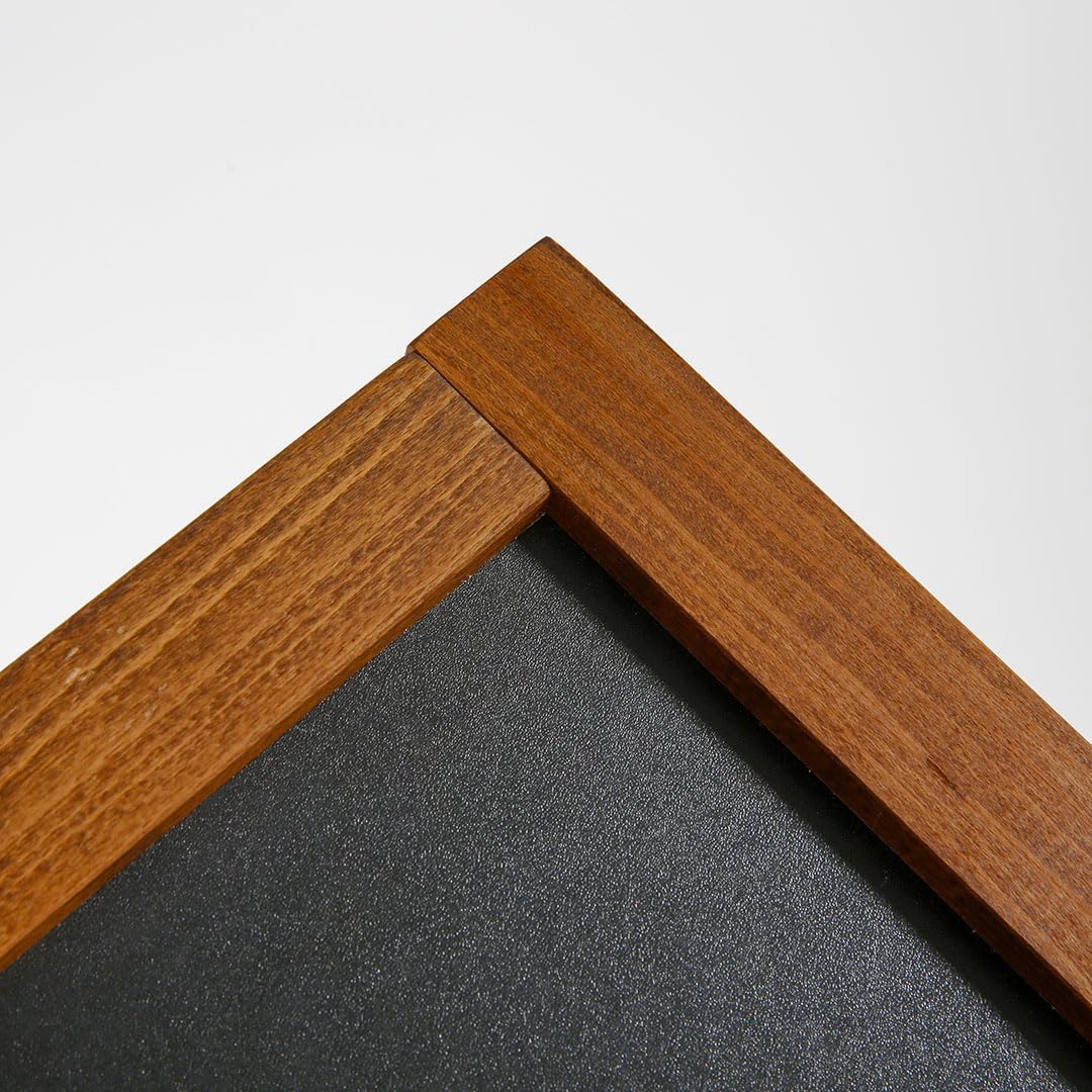 Danieli - Lavagna Cavalletto con Superficie Reversibile - Lavagna Nera Magnetica e Scrivibile e Cavalletto in Legno per Bar e Locali (44 x 137)