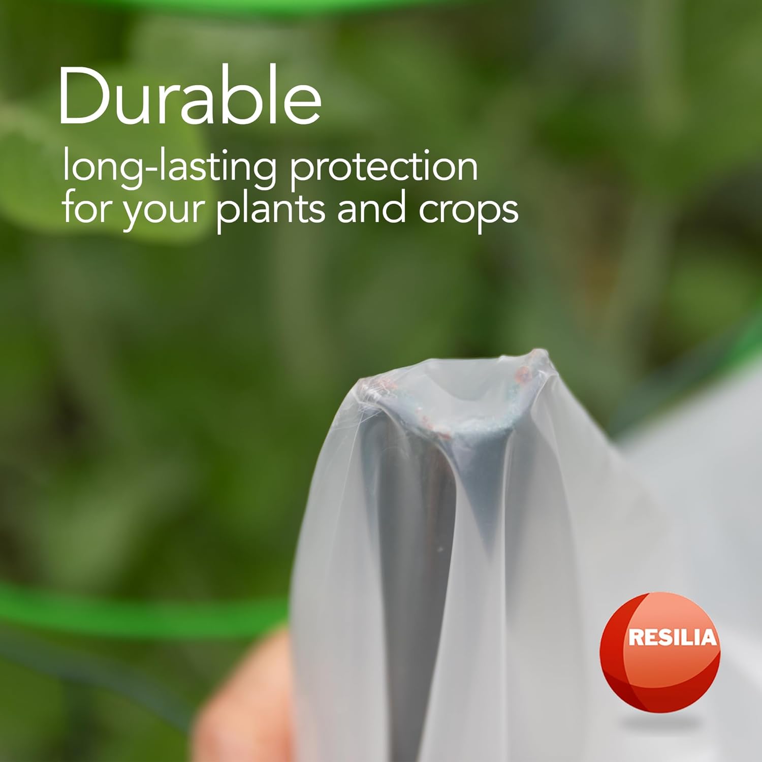 RESILIA Clear Greenhouse Sheeting - UV-Protected, Heavy-Duty Gauge Outdoor Polyethylene Cover for Weatherproofing Greenhouses, Garden, Plants, 10' by 28' Roll, 6 Mil, 0.006 Inch, Thick, Made in USA