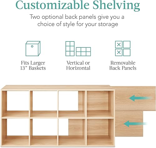 Miniatura 206 de Best Choice Products - Organizador de almacenamiento de 6 cubos, apertura de 13.5 pulgadas, estantería, estante de exhibición, personalizable con 3