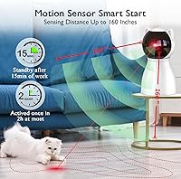 Vista 3 de Cat Toys [2025 Newly Upgraded] Real Random Trajectory Rechargeable Motion Activated Cat Laser Toy Automatic,Interactive Cat Toys for Indoor