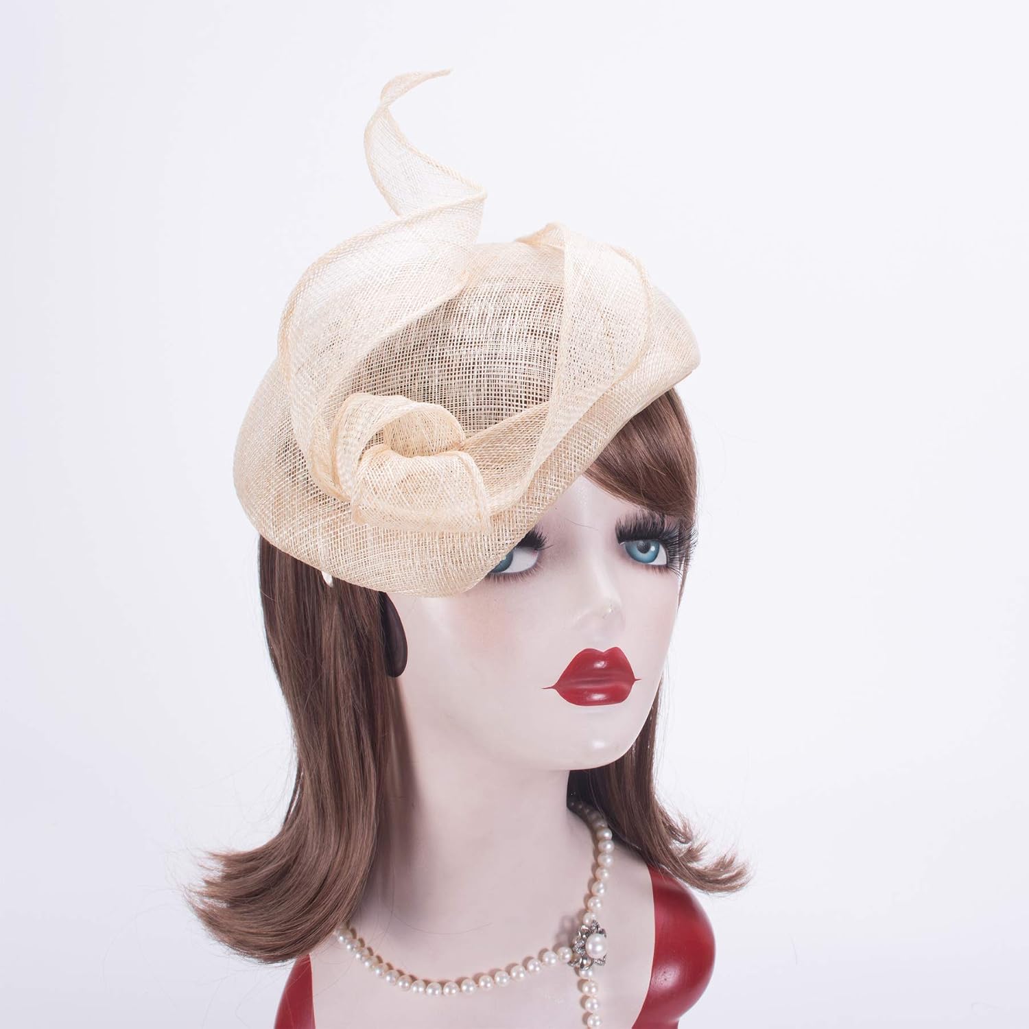 Lawliet Teardrop Womens Sinamay Fascinator Tam Beret Casque Cocktail Bridal Hat T442