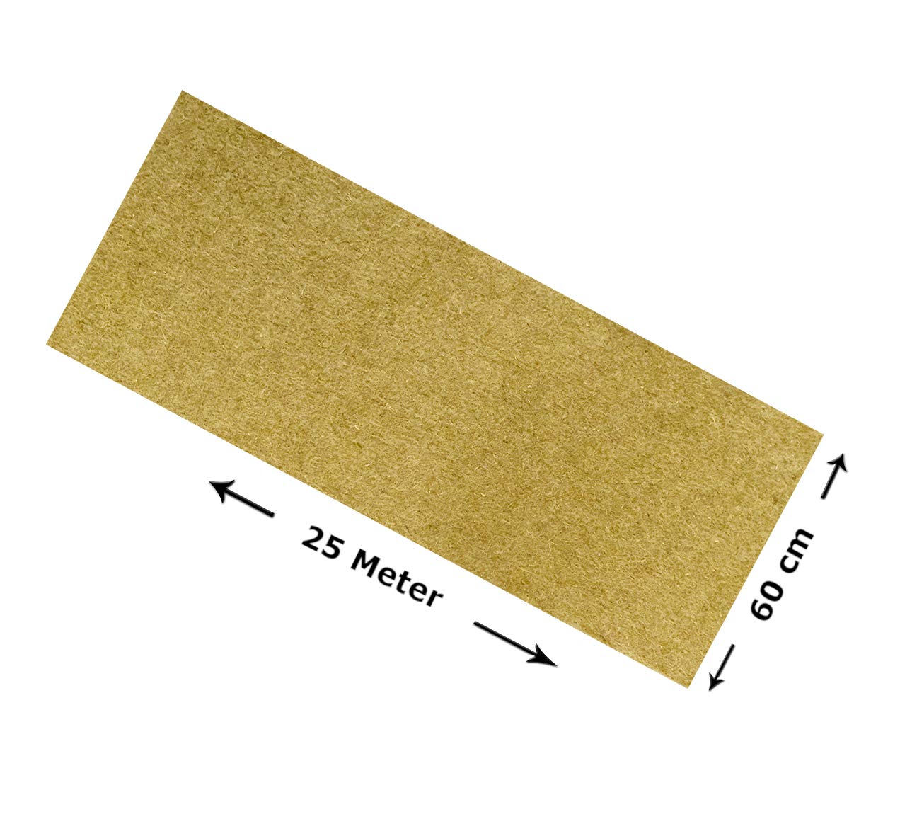 Permmiproducts Nagerteppich 100% Hanf, Meterware, 0,60 m x 25,00 m x ca. 0,5 cm dick, Nagermatte, Hanfmatte für Kaninchen,Meerschweinchen, Nager,Hemp mat