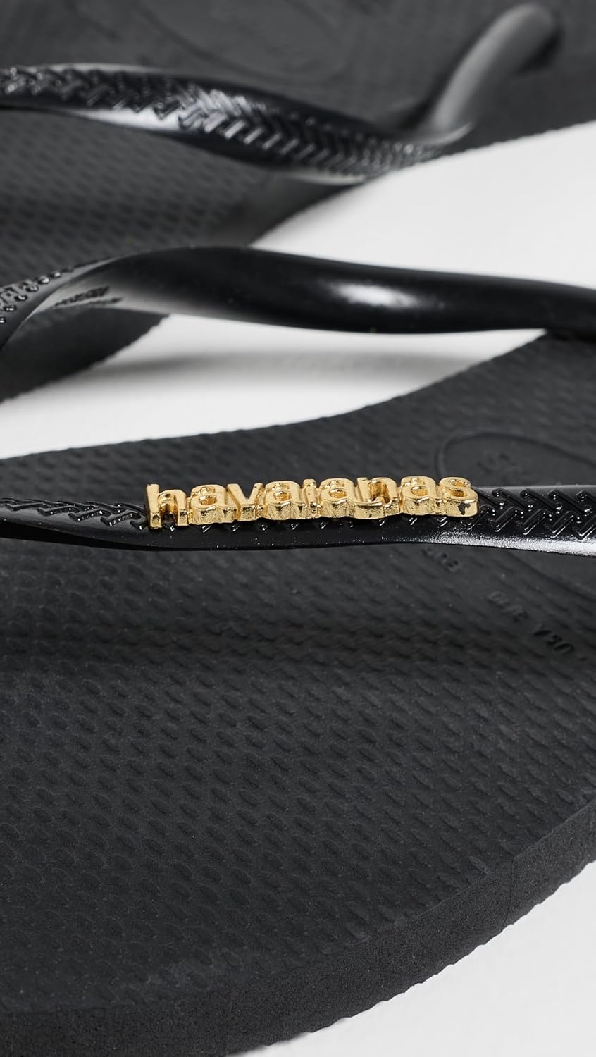 Havaianas Women's Slim Logo Metallic Sandals