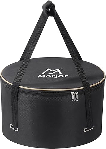 Bolsa de horno holandés para horno holandés de 14 pulgadas, bolsa de transporte con correas cruzadas interiores adicionales y 2 bolsillos