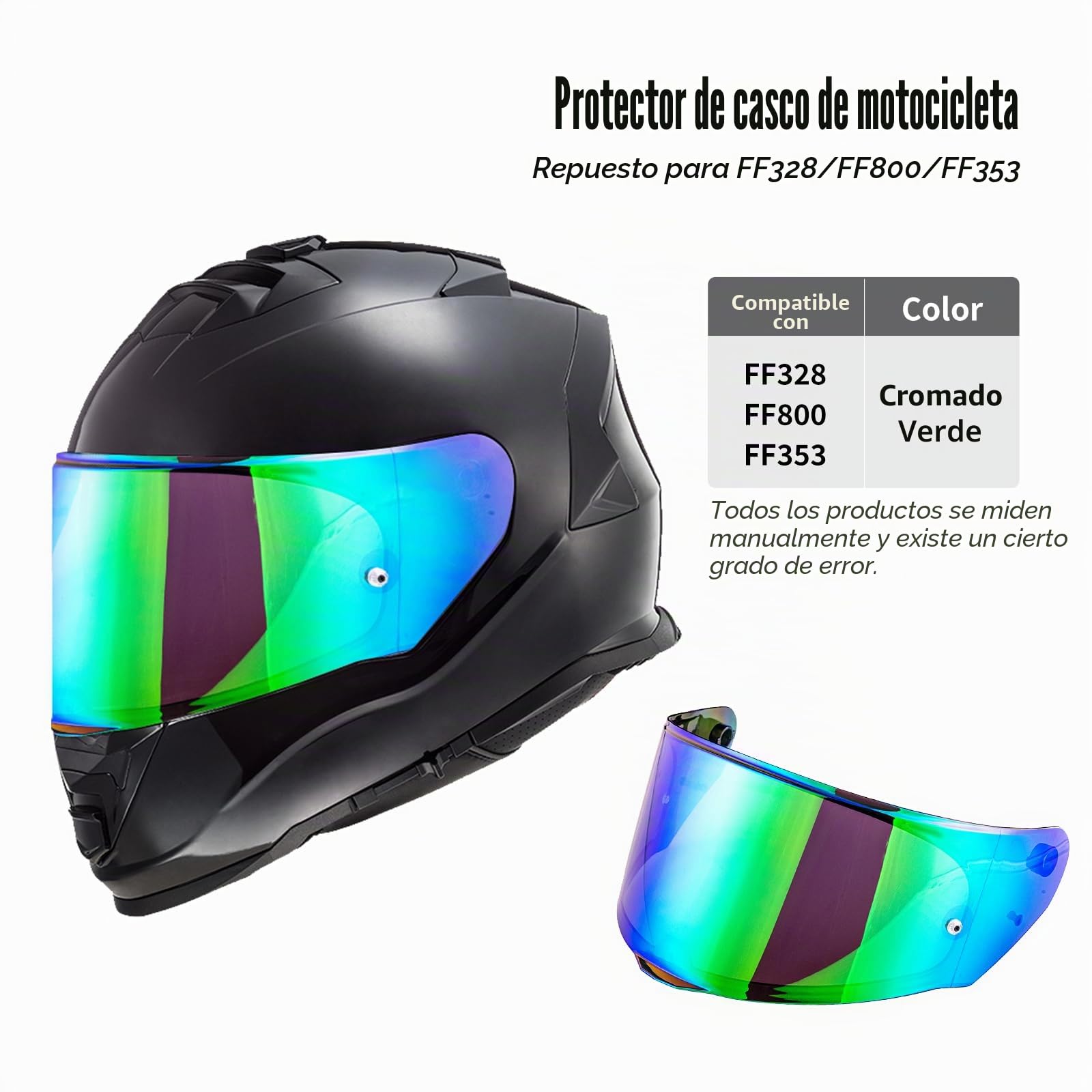 Visera Casco Moto para Assault/Rapid/Stream FF800/FF353/FF328 | Visera Casco Moto Integral,Lente para Cascos de Moto Anti-UV,Visera de Lente para Casco Protección contra Viento