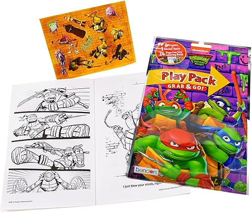 Miniatura 3 de Teenage Mutant Ninja Turtles Juego de libros para colorear y actividades con calcomanías (3 libros para colorear y actividades de TMNT, más de 30