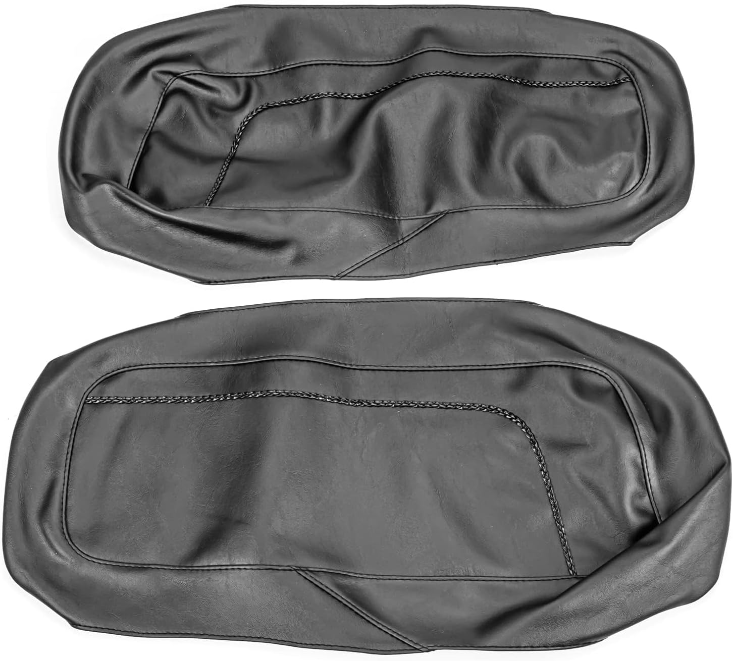 Dasen Saddlebag Speaker Lid Bra Protective Covers PU Leather Compatible with Harley Touring Road King Electra Road Street Glide 1993-2013