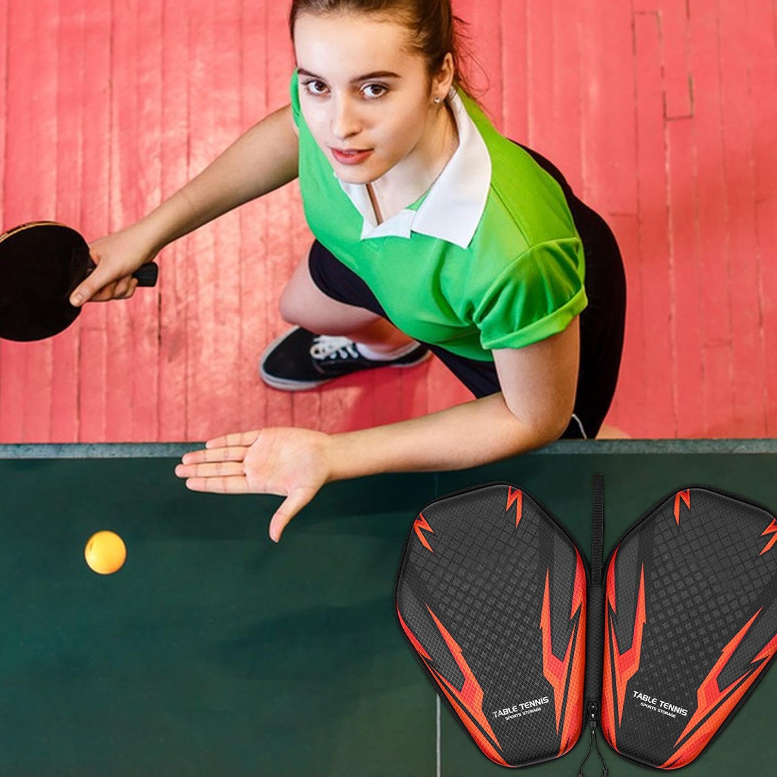 Generico Custodia per paddle da pong, custodia per racchetta da pong - Custodia per paddle impermeabile e antipolvere - Borsa portaoggetti stabile per paddle da pong per principianti o professio