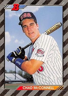1992 Bowman Baseball #587 Chad McConnell RC Rookie Card USA FOIL Official MLB Trading Card from Topps